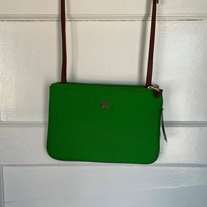 New With Tags Lauren Ralph Lauren - Bainbridge Tara Nylon Crossbody - Palm Green